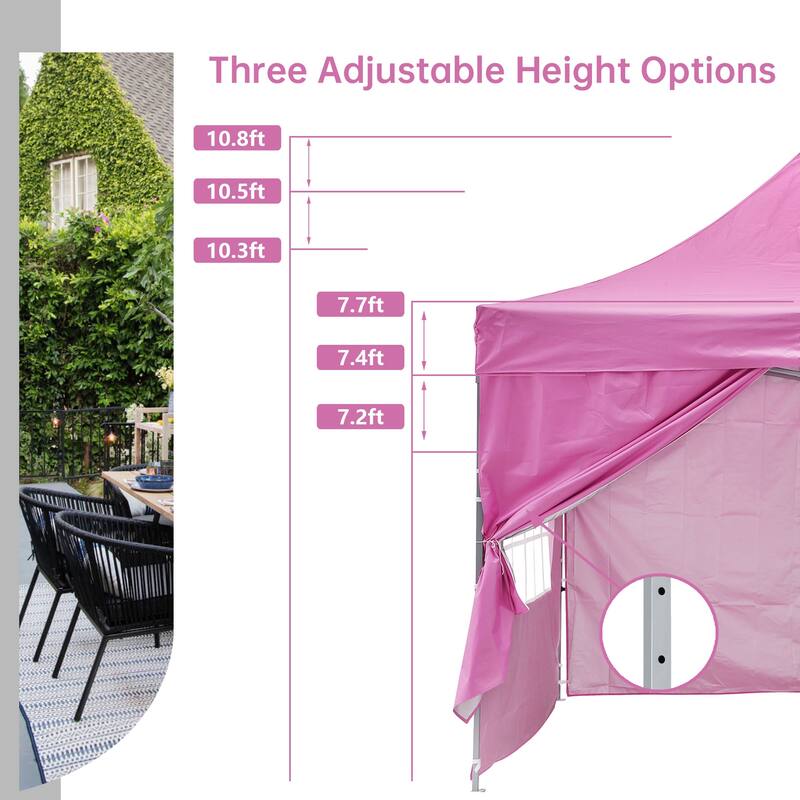 Ainfox 10x10 Ft Outdoor Pop-up Canopy Tent with Removable Sidewalls