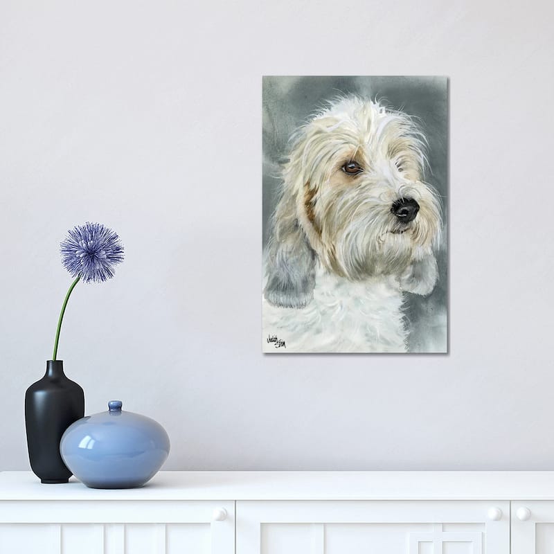 iCanvas "Happy Go Lucky - Petit Basset Griffon Vendeen" by Judith Stein Canvas Print - 18x12x1.5