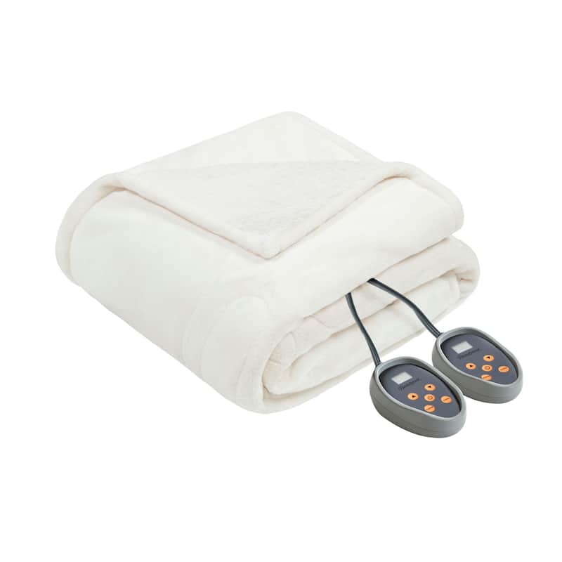 Beautyrest Solid Microlight to Berber Heated Blanket