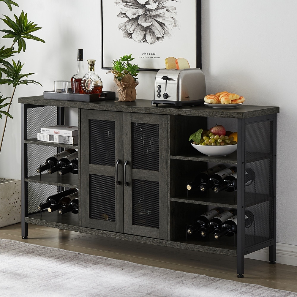Rustic Wood Multifunctional Floor Wine Cabinet Bed Bath Beyond 36685988