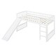 preview thumbnail 11 of 19, Twin Size Loft Bed with Slide and Ladder
