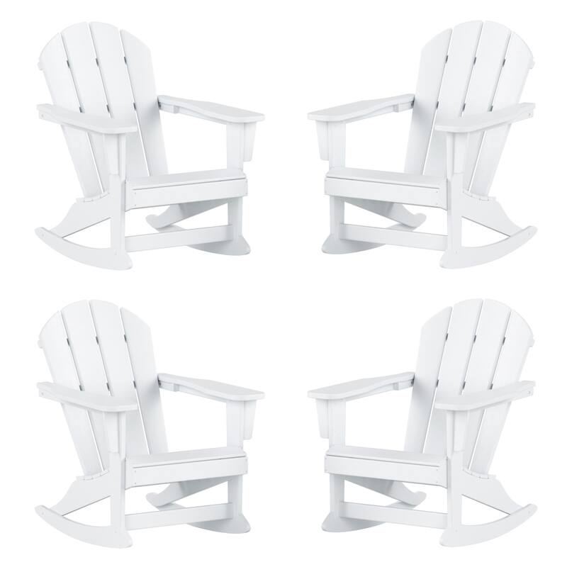 Polytrends Laguna Hdpe All Weather Outdoor Patio Rocking Chair (Set of 4)