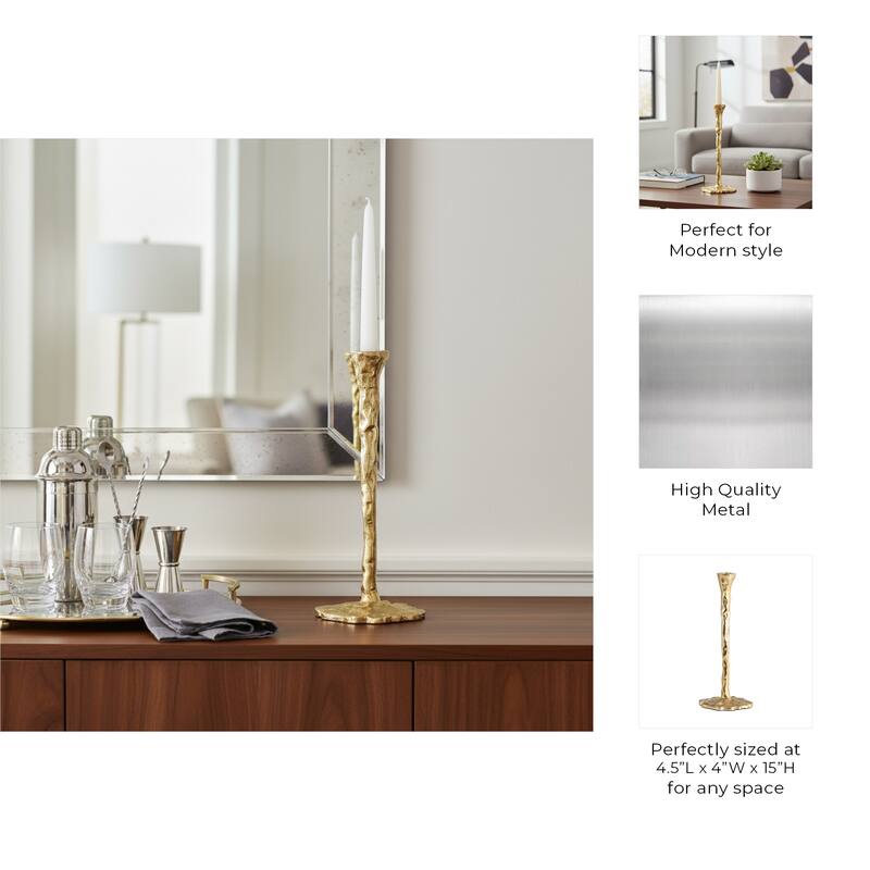 Metal Forged Taper Candle Holder with Base