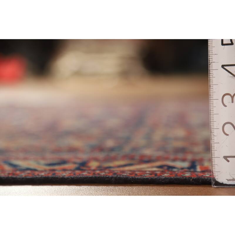 Hand Knotted Oriental 100% Wool Carpet Traditional All-Over Navy Blue & Blues Malayer Area Rug - 6' 0'' X 4' 5''