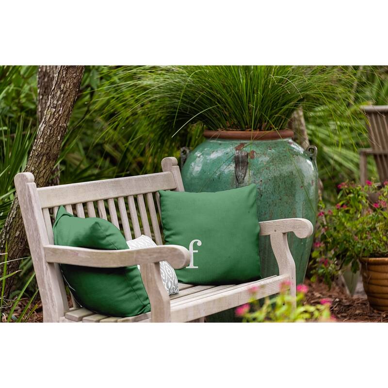 Modern Monogram Indoor/Outdoor Throw Pillow-F