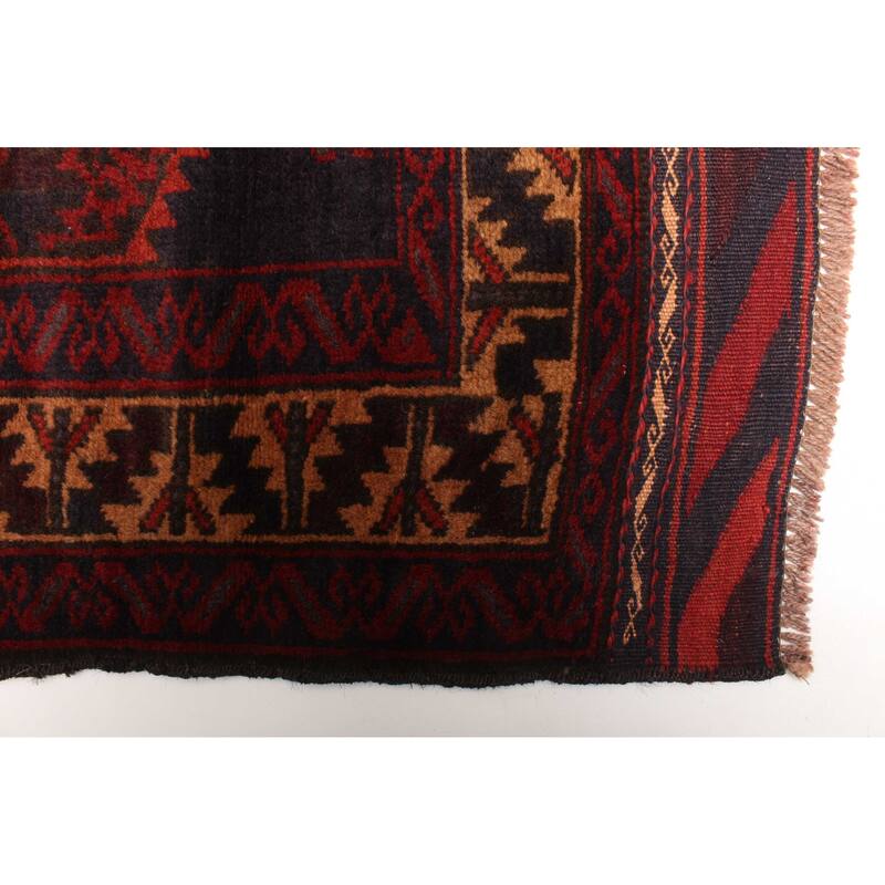 ECARPETGALLERY Hand-knotted Teimani Red Wool Rug - 2'9 x 4'7