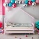 preview thumbnail 1 of 13, Metal Adorable House Full Size House Bed with Twin Size Trundle Bed,Kids and Baby