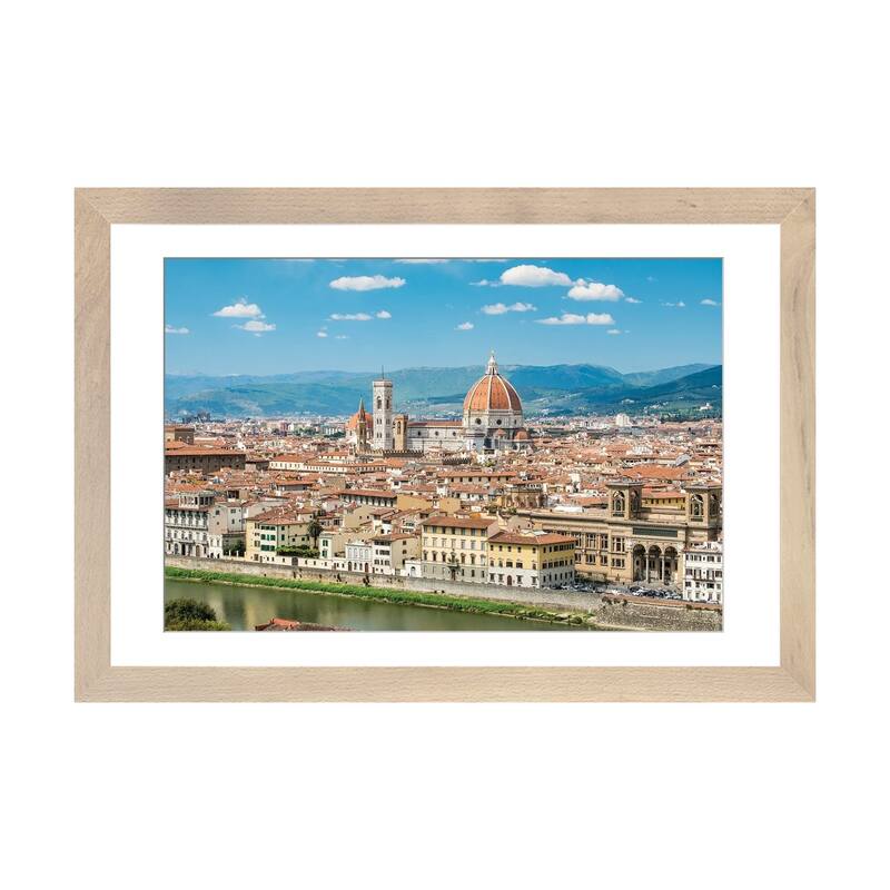 iCanvas "Florence Skyline With Florence Cathedral In Summer, Tuscany, Italy" by Jan Becke PFA - Natural - 16x24x1