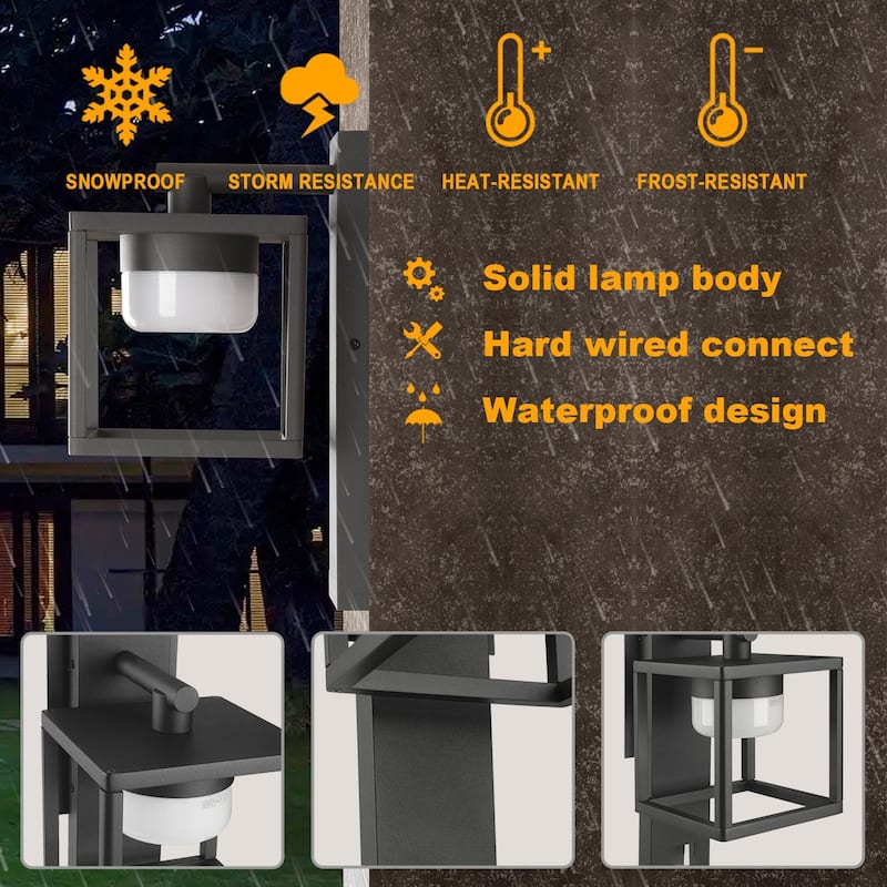 Wall Sconce Replaceable GX53 LED Bulb Porch Light 6.5W Modern Waterproof Wall Lamps 650 Lumen 3000k Warm White