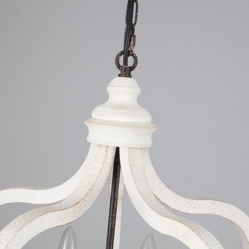 5-Light Candlestick Crown Hanging Linear Chandelier Lighting Fixture for Kitchen Island