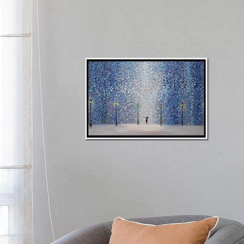 iCanvas "Kiss Under The Rain" by Ekaterina Ermilkina Framed Canvas Print