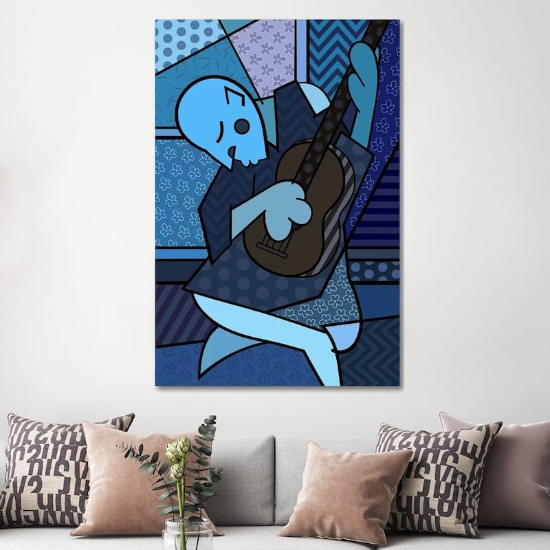 iCanvas "The Old Guitarist 2 (After Pablo Picasso)" by 5by5collective Canvas Print