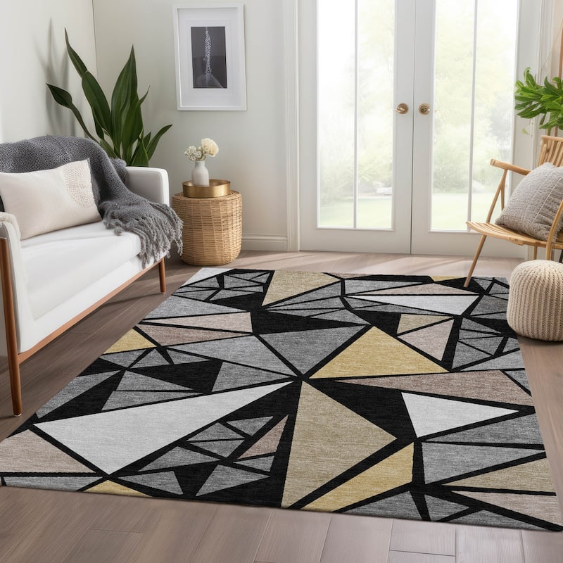 Premium Washable Super Soft Contemporary Mosaic Mayfield Rug