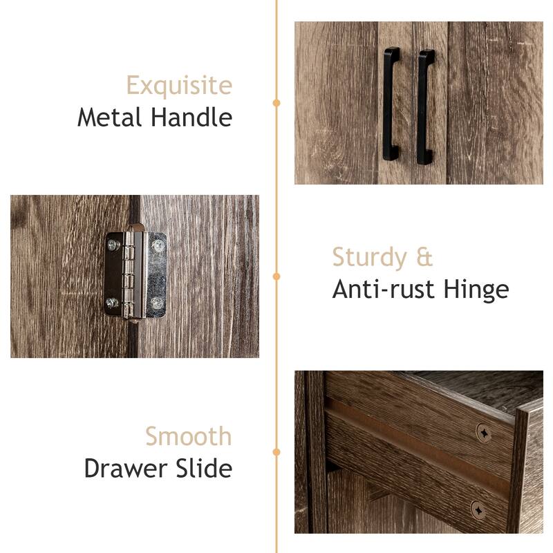 Gymax Buffet Storage Cabinet Console Table Kitchen Sideboard Drawer - See Details