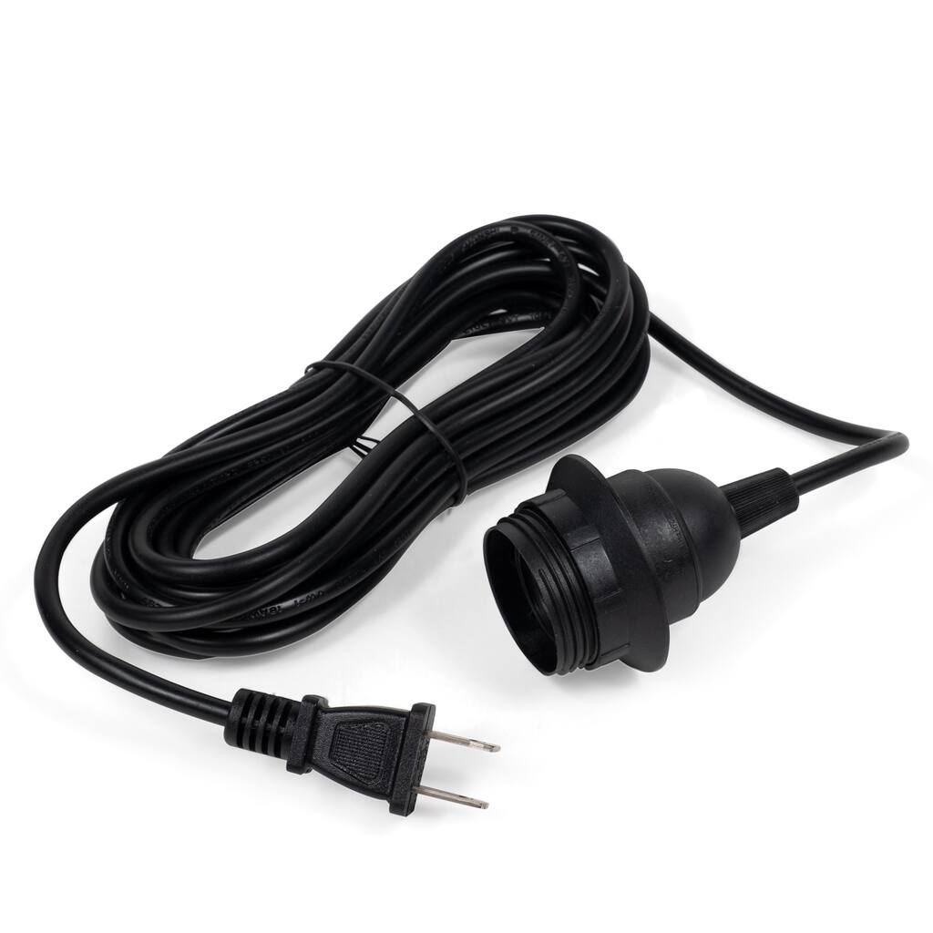 Wallniture Fiore 15.6 Feet Hanging Lamp Cord Plug in Light Pendant Lighting