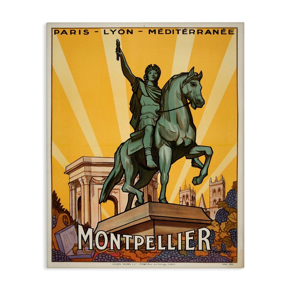 Stupell Montpellier Vintage Advertisement Canvas Wall Art Design By Marcus Jules