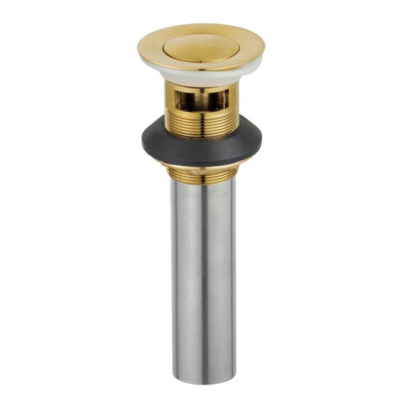 Complement Push-Up Drain with Overflow - Brushed Brass
