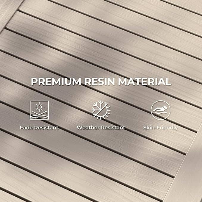 2 Sets Outdoor Patio Recliner Chaise Lounge Chair with Waterproof UV Resistant