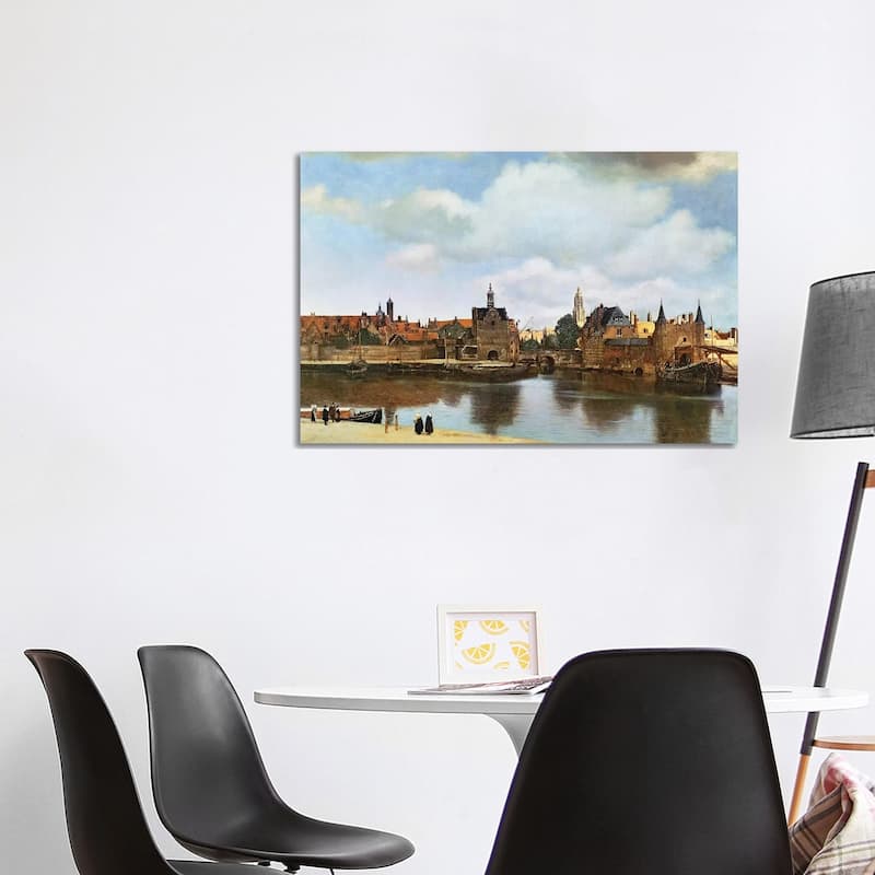 iCanvas "View of Delft, c.1660-61 " by Johannes Vermeer Canvas Print - 26x40x1.5