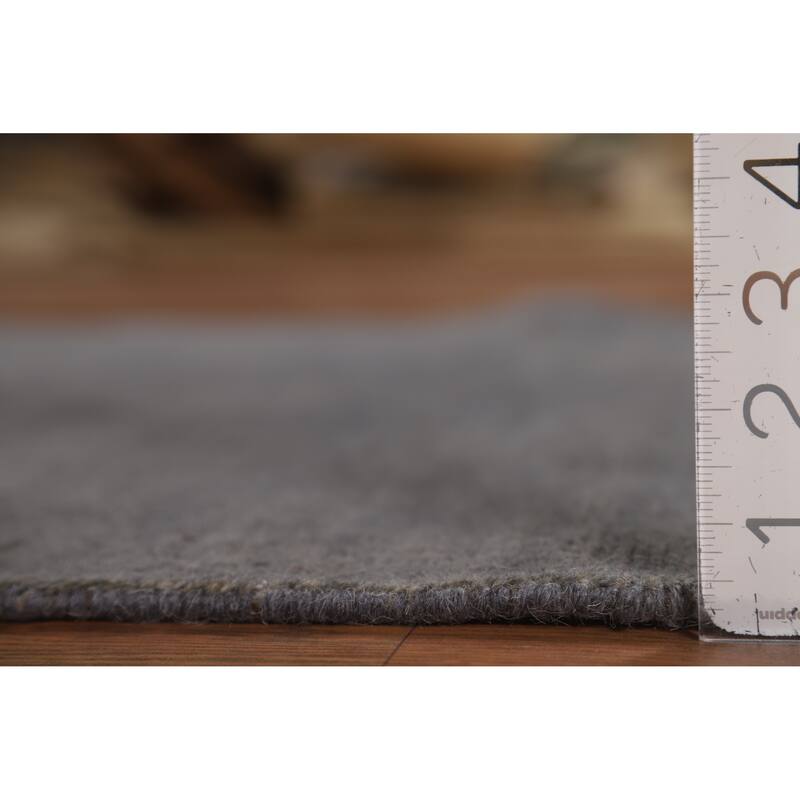 Gray Gabbeh Modern Rug Handmade Wool Carpet - 3'5" x 4'11"