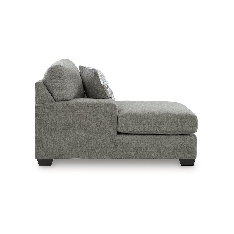 Signature Design by Ashley Seyler Lane Gray 3-Piece Sectional with Chaise - 144" W x 93" D x 39" H