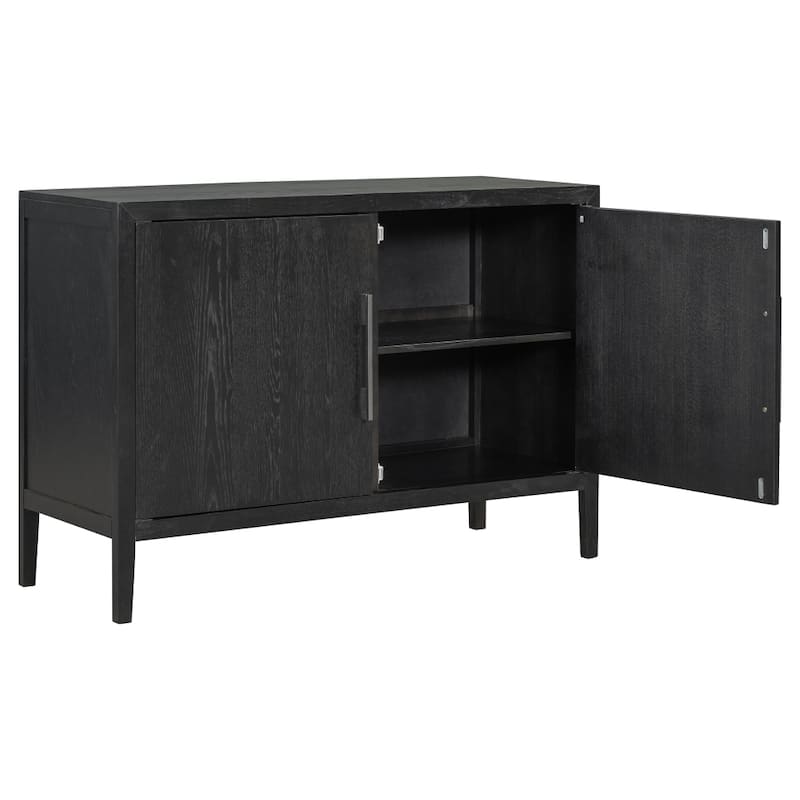 Wooden Cabinet with 2 Metal handles and 2 Doors