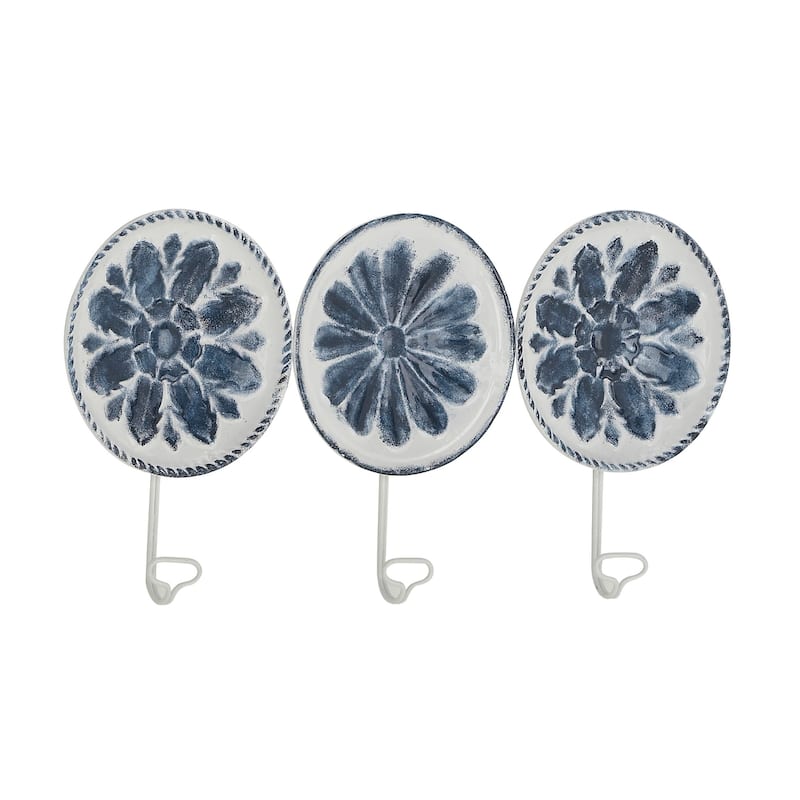 White Iron Farmhouse Wall Hook 11 x 22 x 2 - 22 x 2 x 11