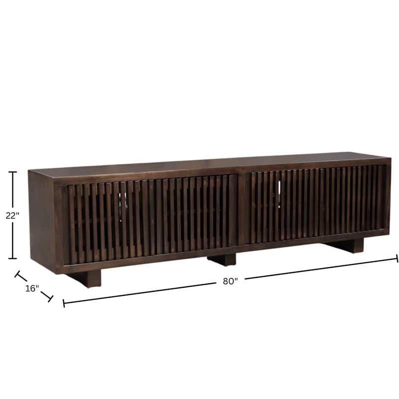 Origins by Alpine Nara 80" TV Console - Walnut