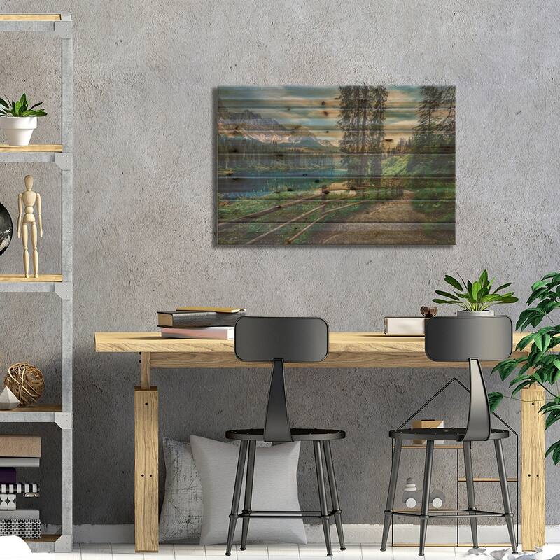 Evening In Carezza Print On Wood by Manjik Pictures - Multi-Color