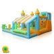 preview thumbnail 8 of 7, Oxford Cloth Inflatable Castle In Blue Garden Theme Bounce House With Slide, Trampoline And Playhouse - N/A