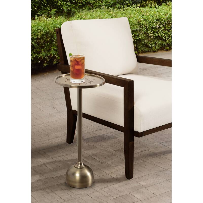 Kate and Laurel Miki Metal Drink Table - 10x10x23
