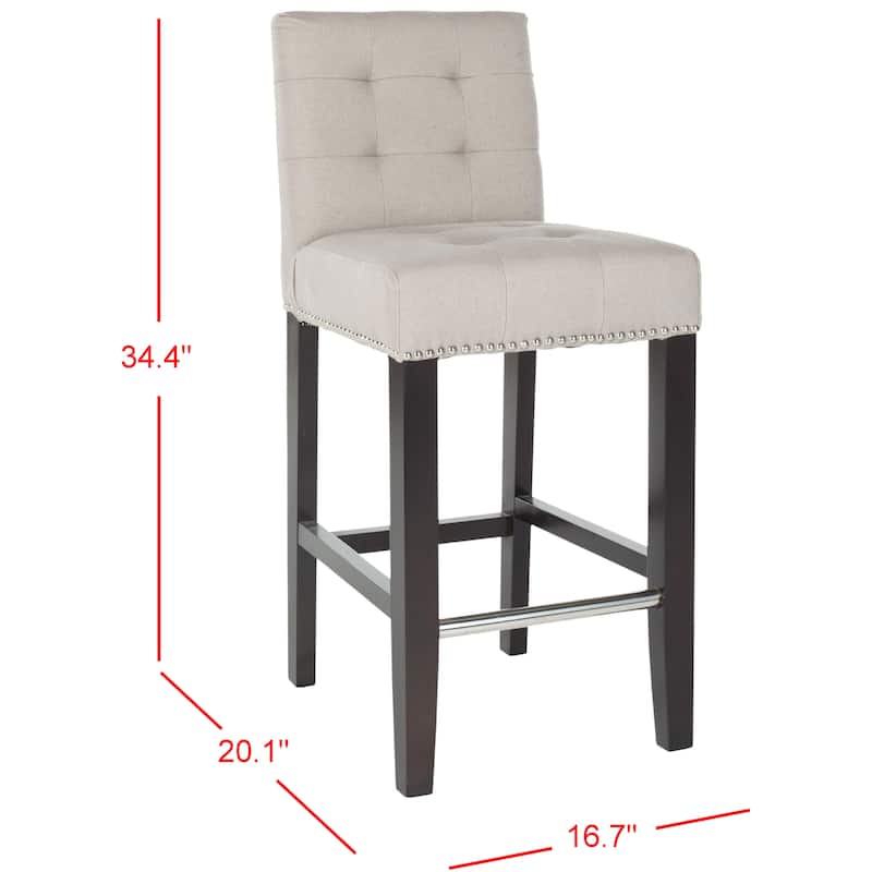 SAFAVIEH Lashunda 24-inch Counter Stool - 16.7" W x 20.1" L x 34.4" H - 17Wx20Dx34H