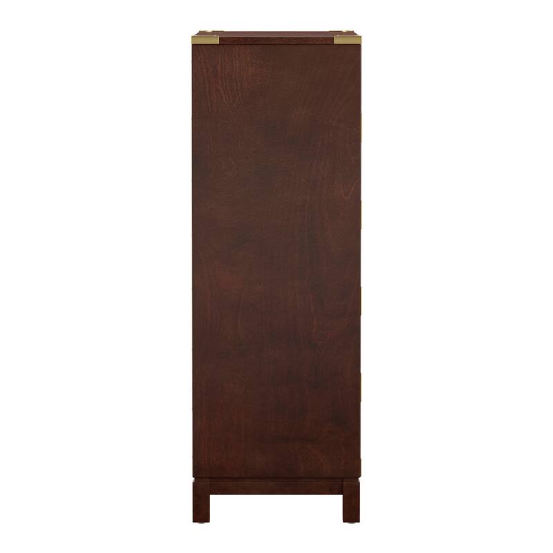 Kedric 5-Drawer Gold Accent Chest by iNSPIRE Q Bold