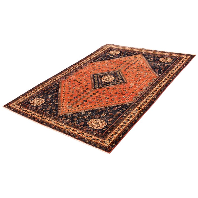ECARPETGALLERY Hand-knotted Antalya Vintage Dark Copper Wool Rug - 7'5 x 11'1
