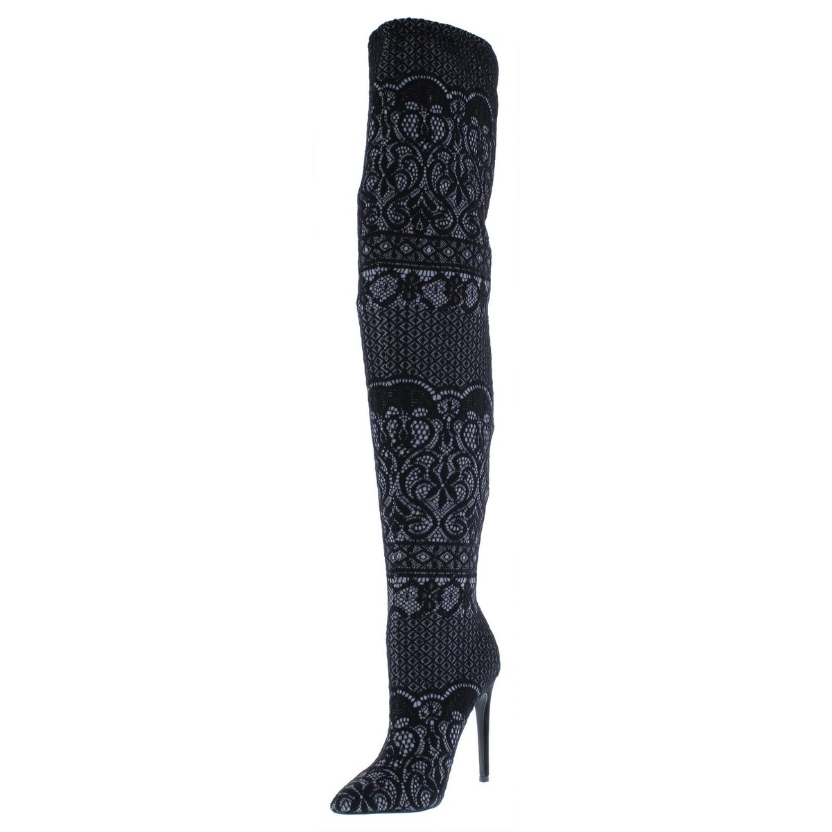 steve madden grey thigh high boots