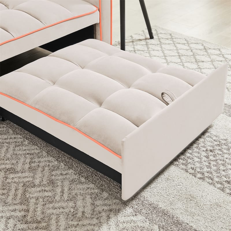 Three-in-one Sofa Bed Adjustable Back into a Sofa Recliner Single Bed