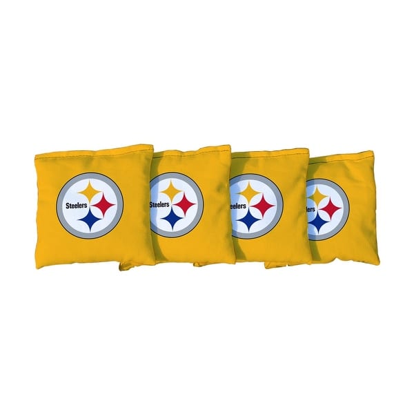 slide 2 of 3, Pittsburgh Steelers NFL Yellow Cornhole Bags All-Weather Resin Filled