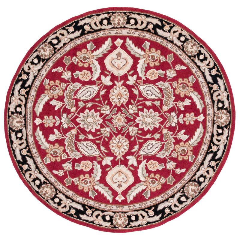 SAFAVIEH Handmade Easy Care Bavani Oriental Rug - 6' Round - Red