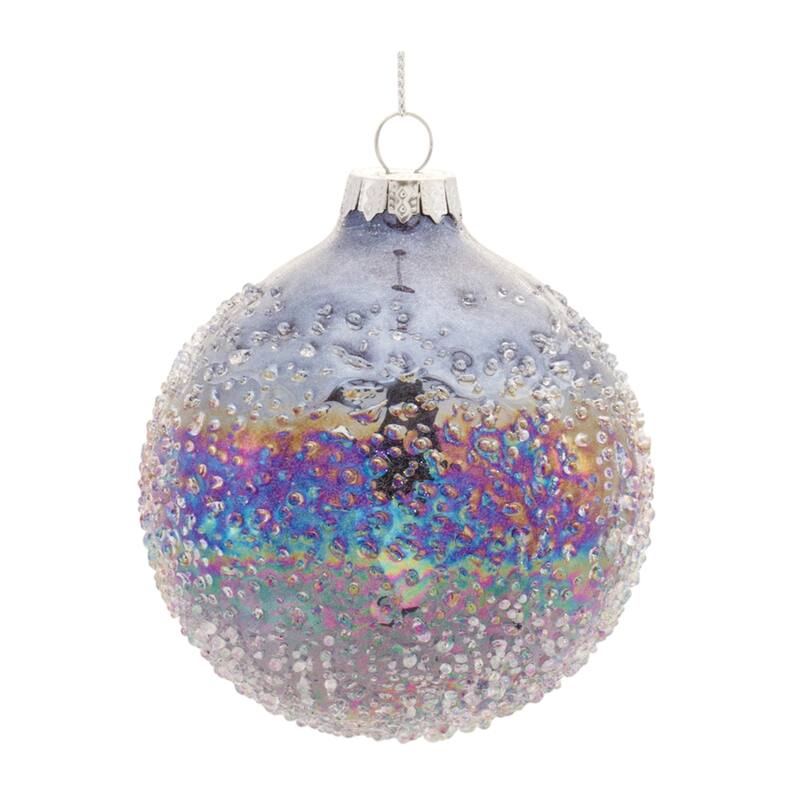 Pearl Glittered Christmas Ball Ornaments 3" 80mm Multi-Color 12ct