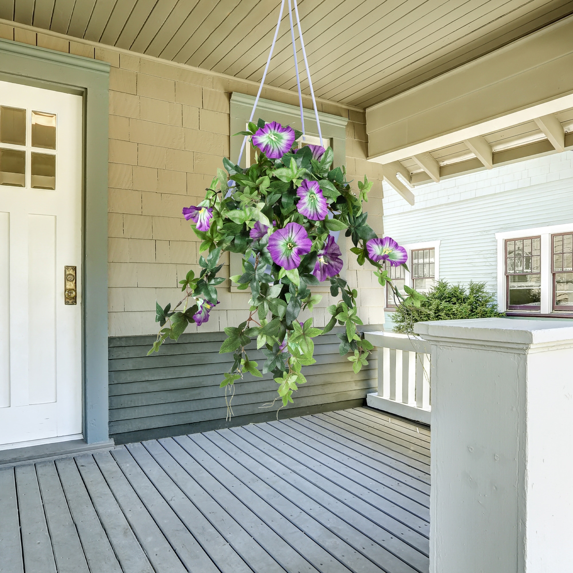 Petunia Artificial Floral Bush Spray - 20" - Purple