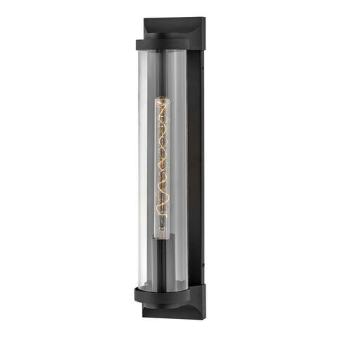 Hinkley Pearson Collection One Light Large Outdoor Wall Mount Lantern, Textured Black