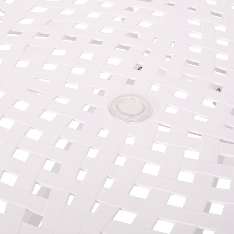 Roomfitters Outdoor Metal Patio Dining Set 7-Piece with Rectangular Table and Weather-Resistant Chairs