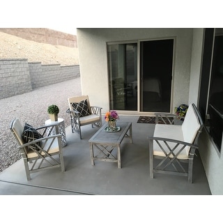 Safavieh Outdoor Living Fontana Grey Wash/Beige 4-piece ... Safavieh Outdoor Living Fontana Grey Wash/Beige 4-piece ... on Safavieh Outdoor Living Fontana id=32798