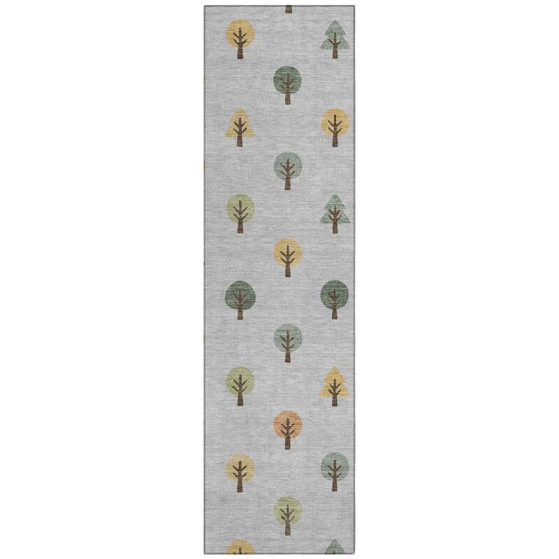 Machine Washable Indoor/ Outdoor Modern Mulvane Chantille Rug