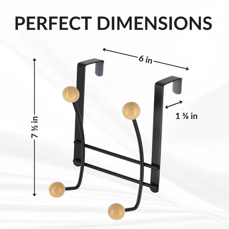 Over The Door Hook Rack with 4 Ball Ends
