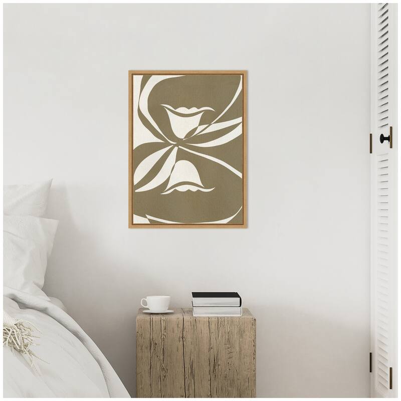 Kate and Laurel Sylvie Boundby Beauty 2 Framed Canvas by Shatha Al Dafai