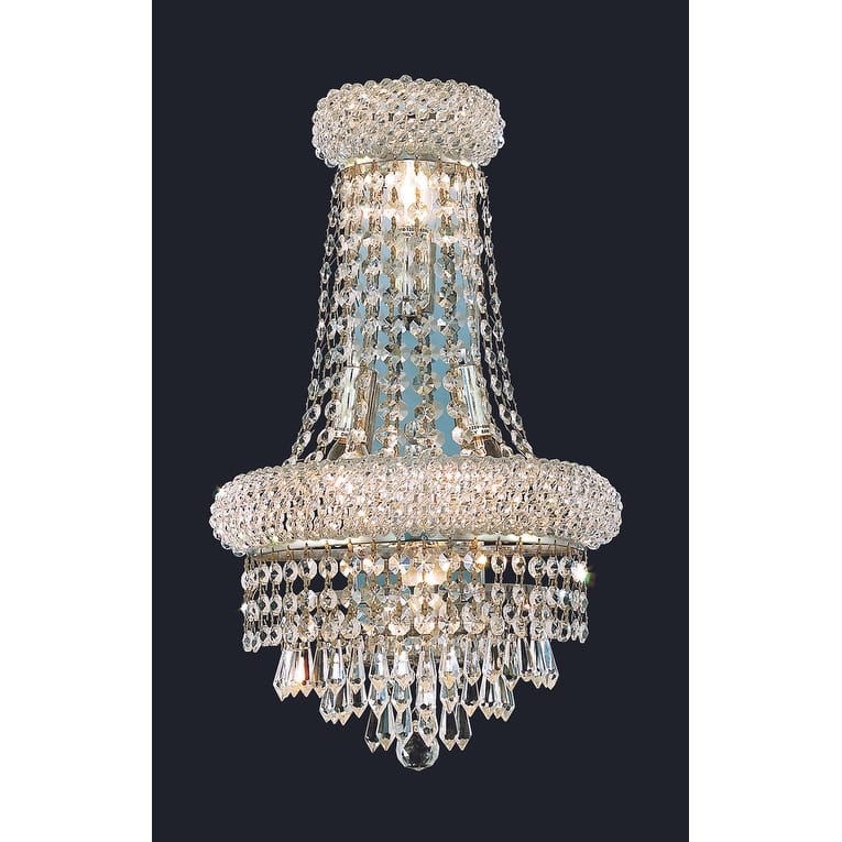 Fleur Illumination 4 light Chrome Wall Sconce - Chrome/royal cut crystals