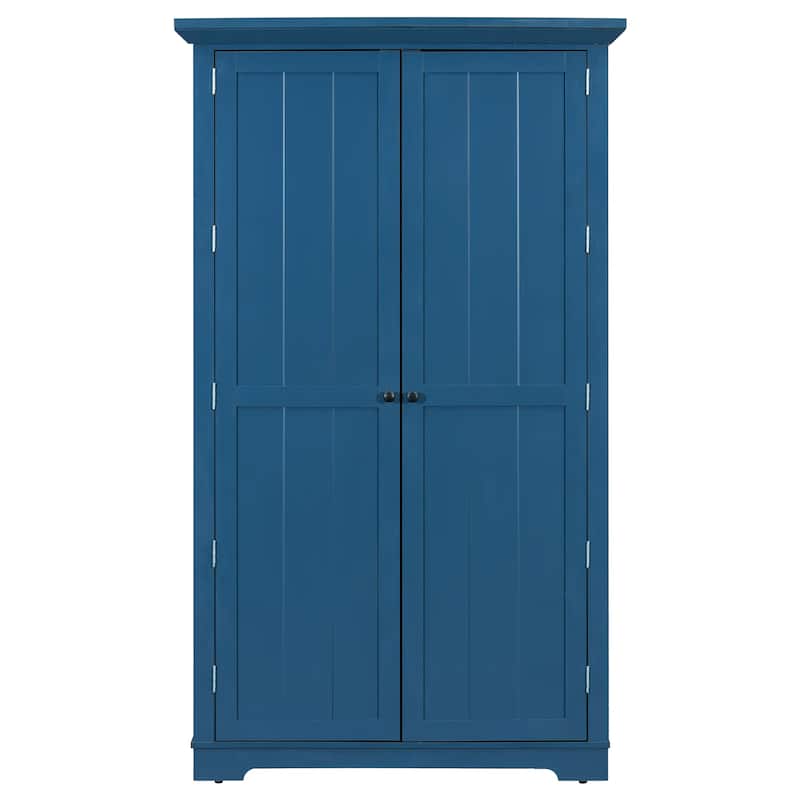 72" Shaker Style Kitchen Pantry Cabinet with Drawers, Freestanding Storage Cupboard with Pull-Out Trays