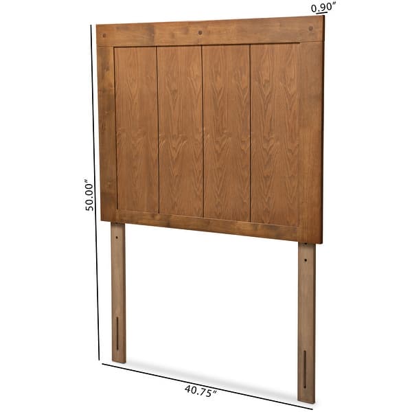 dimension image slide 1 of 4, Patwin Transitional Ash Walnut Finished Wood Headboard