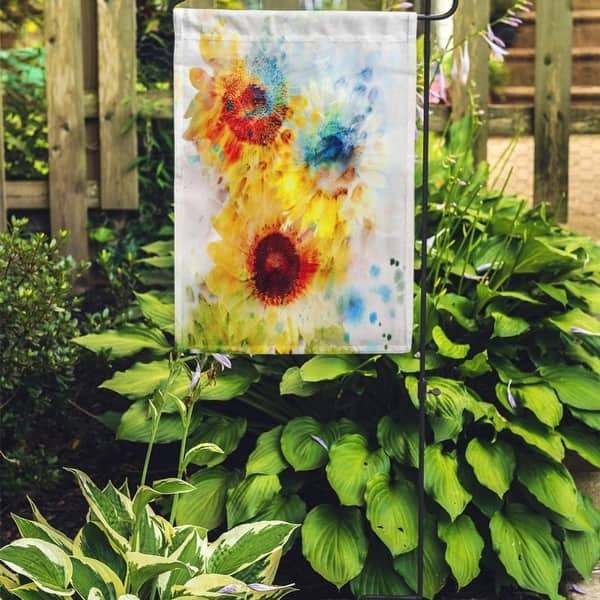 Shop Red Abstract Watercolor Painting Expressive Sunflowers Pink